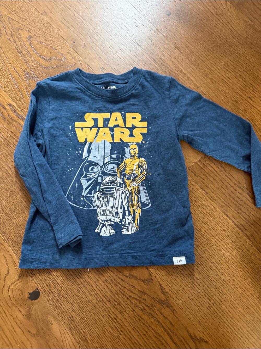GAP Navy Blue Star Wars Character Long-Sleeve Tee
